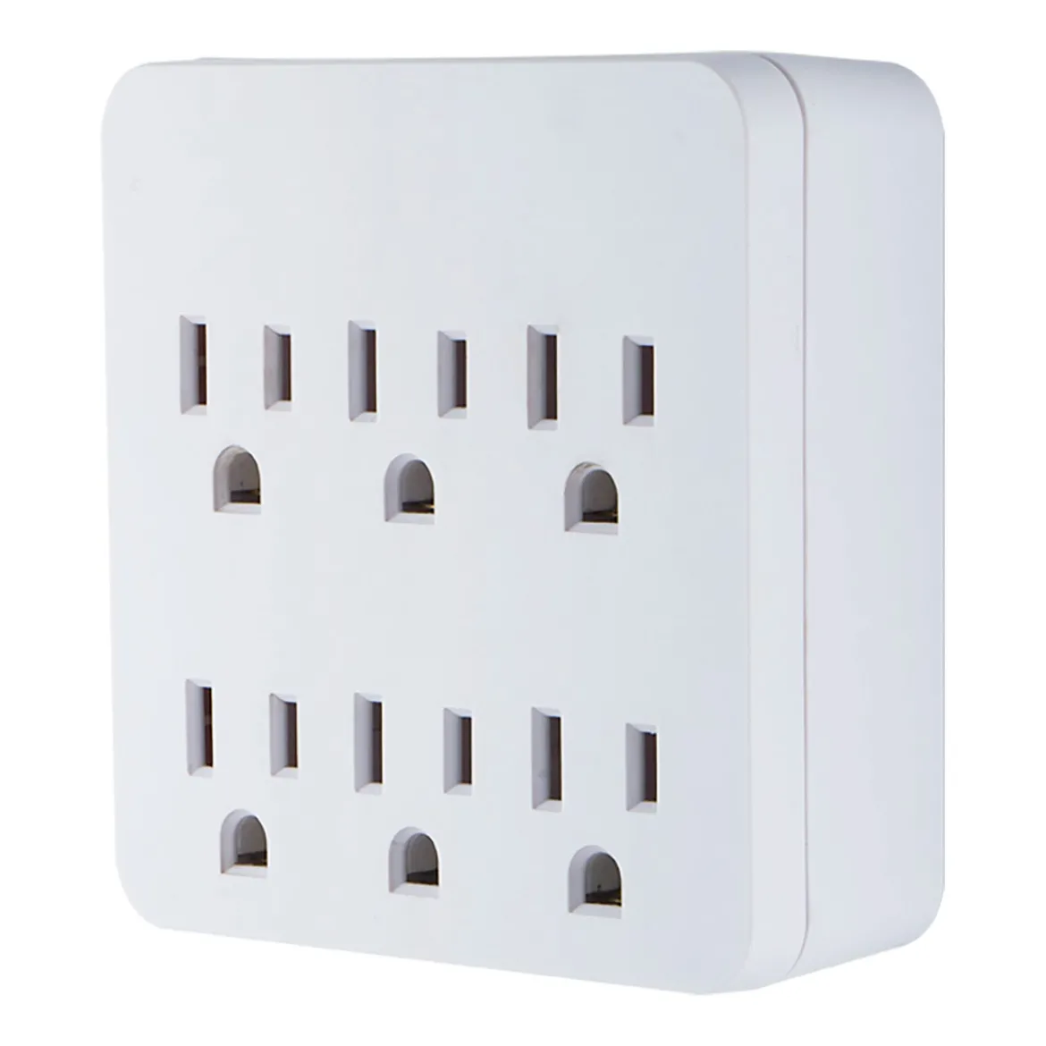 GE 6-Outlet Wall Tap with Surge Protection, White