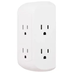 GE 6-Outlet Wall Tap with Surge Protection, White