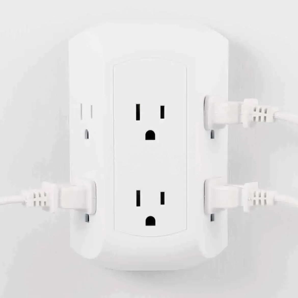 GE 6-Outlet Wall Tap with Surge Protection, White