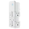 GE 6-Outlet Wall Tap with Surge Protection and Swivel Outlets, White