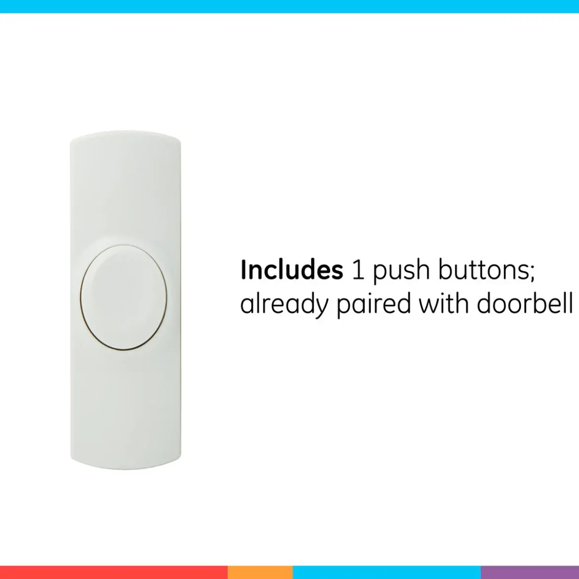 GE Plug-In 8-Chime Wireless Door Chime Kit, White
