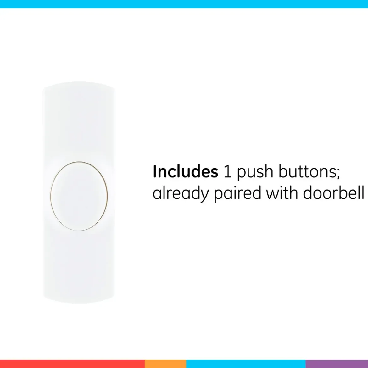 GE Plug-In 2-Chime Wireless Door Chime Kit, White