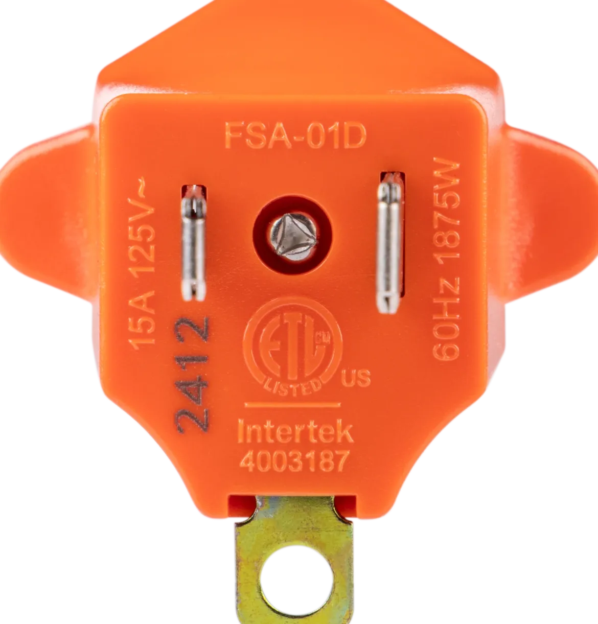GE Polarized Grounded Adapter, 2 Pack, Orange
