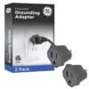 GE Polarized Grounded Adapter, 2 Pack, Gray