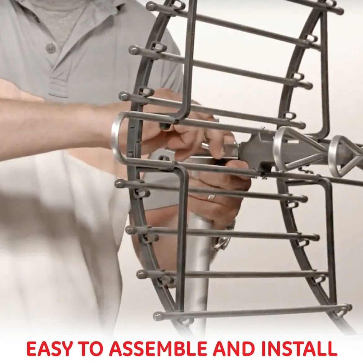 GE Pro Attic Mount HD Antenna, Gray