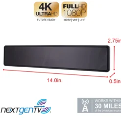 GE Pro Bar HD Antenna, Black/White