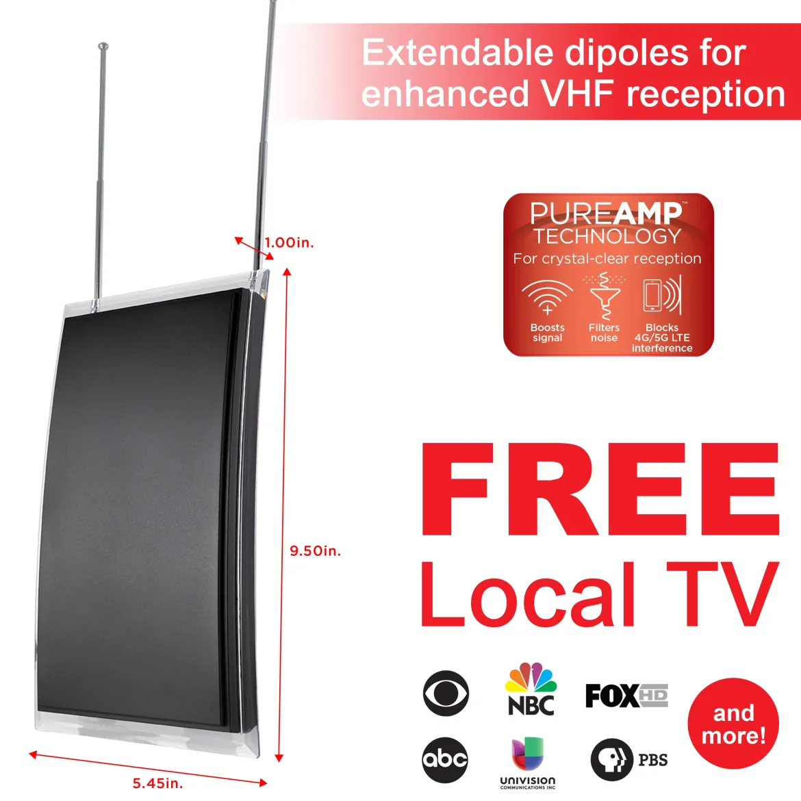 GE Pro Crystal HD Amplified Antenna