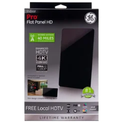 GE Pro Flat Panel HD Antenna, Black