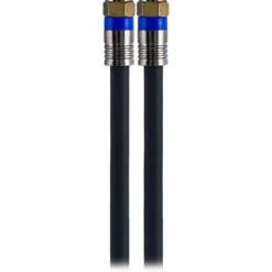 GE Pro 25ft. Quad-Shield RG6 Coaxial Cable, Black