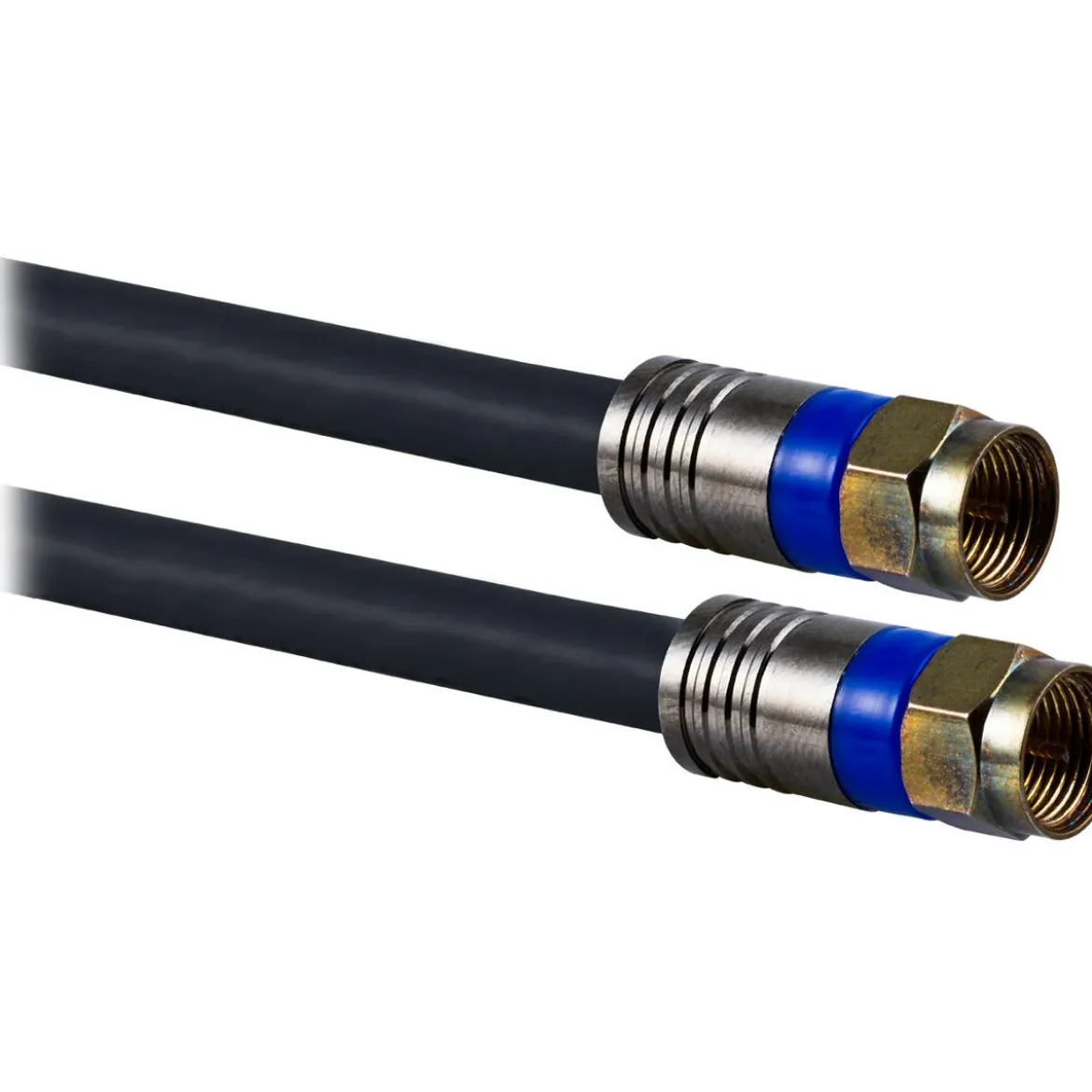 GE Pro 25ft. Quad-Shield RG6 Coaxial Cable, Black