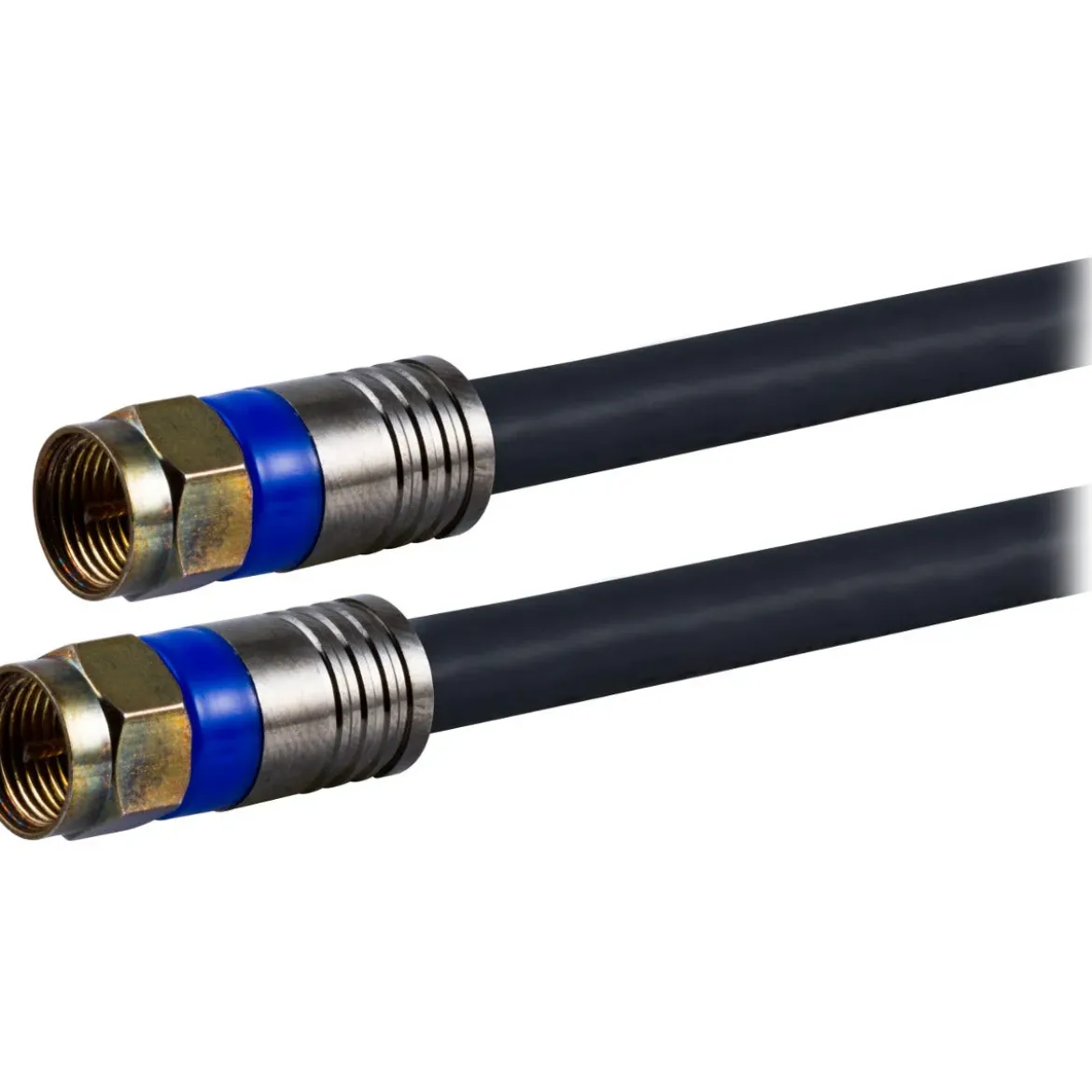 GE Pro 25ft. Quad-Shield RG6 Coaxial Cable, Black