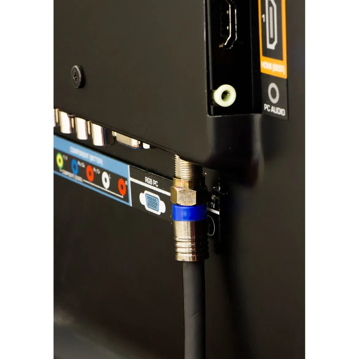 GE Pro 25ft. Quad-Shield RG6 Coaxial Cable, Black
