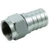 GE RG6 Crimp-On F-Type Connectors, Silver, 2 Pack