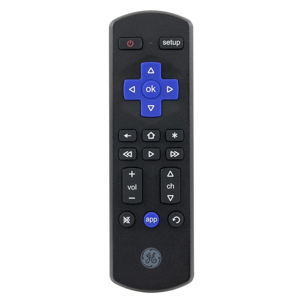 GE Roku TV Replacement Remote, Black