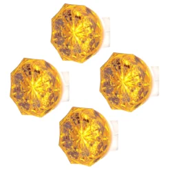 GE SleepLite Jewel Always On LED Night Light, Amber, 4 Pack