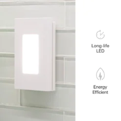 GE Slimline Coverlite Light Sensing LED Night Light, White