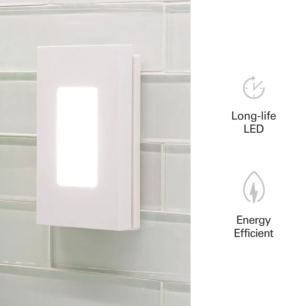 GE Slimline Coverlite Light Sensing LED Night Light, White