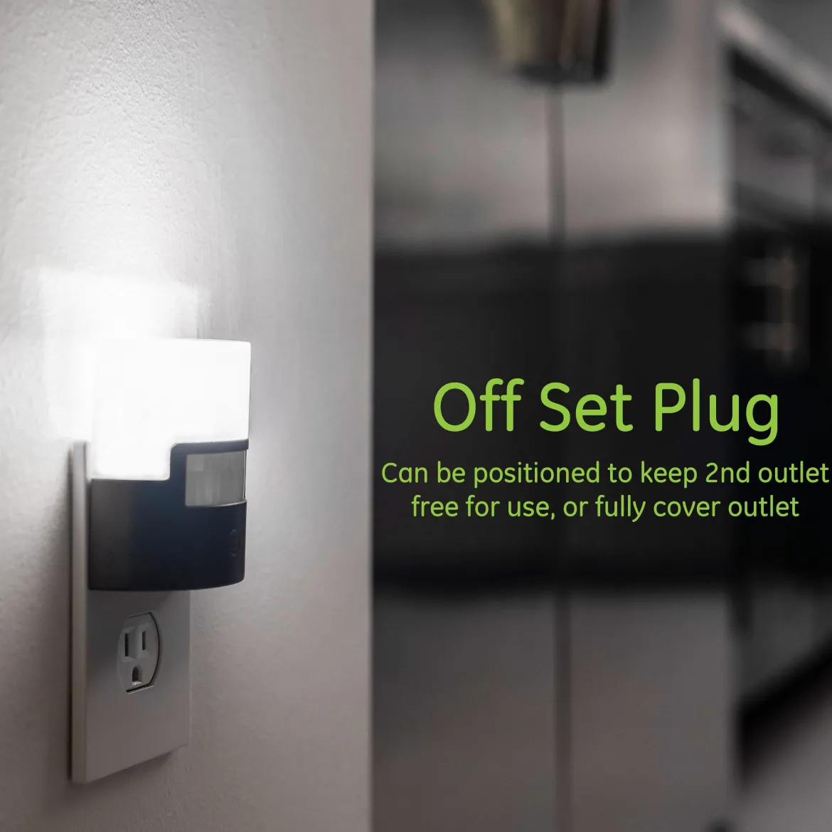 GE UltraBrite Motion Activated LED Night Light, Bronze