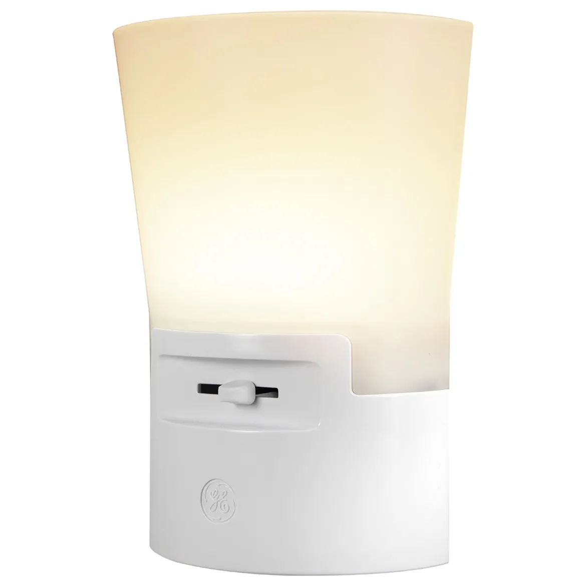 GE UltraBrite Sconce Light Sensing LED Night Light, White
