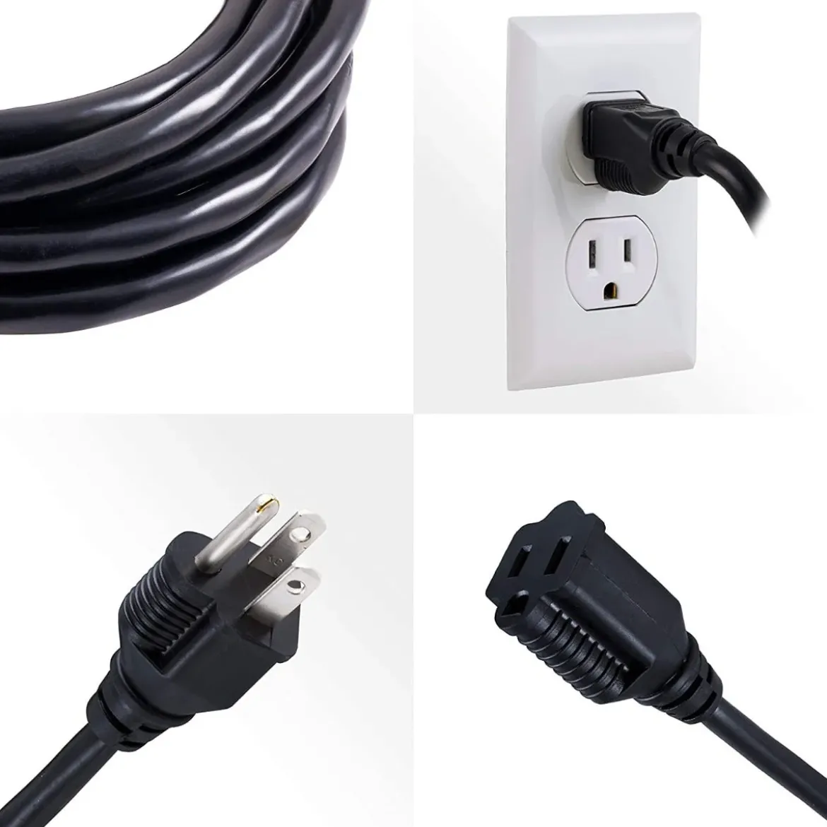 GE UltraPro 40ft. Heavy Duty Outdoor Extension Cord, Black
