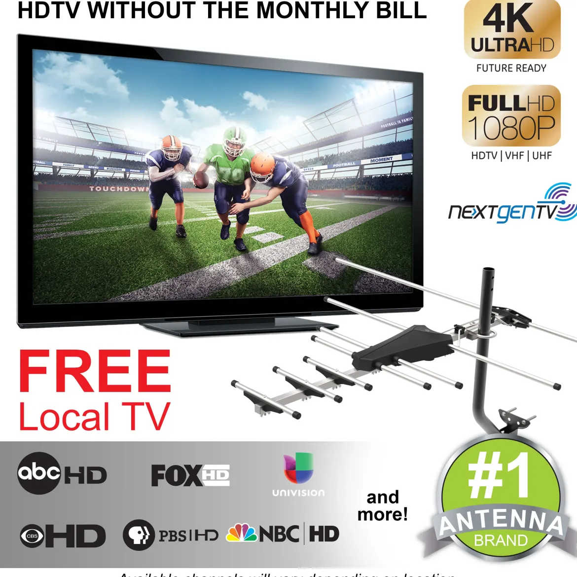 GE UltraPro Outdoor Yagi TV Antenna