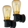 GE Vintage Light Sensing LED Night Light, 2 Pack, Black