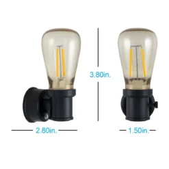GE Vintage Light Sensing LED Night Light, Black