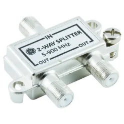 GE 2-Way Signal Splitter, Silver