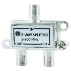 GE 2-Way Signal Splitter, Silver
