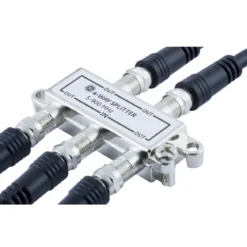 GE 4-Way Signal Splitter, Silver