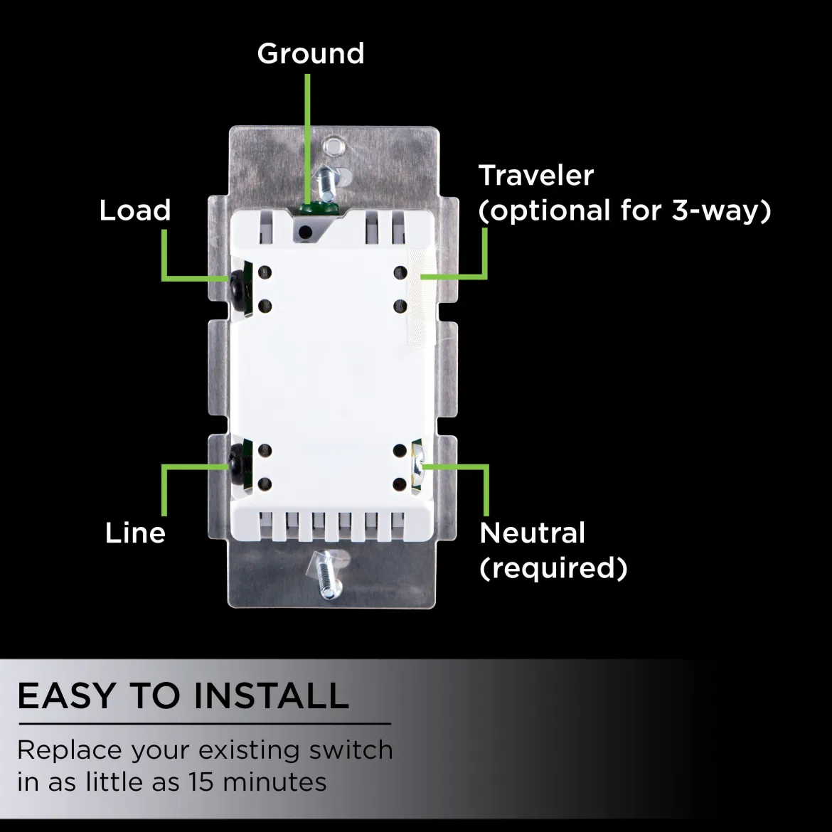 Jasco Z-Wave In-Wall Smart Fan Control, White