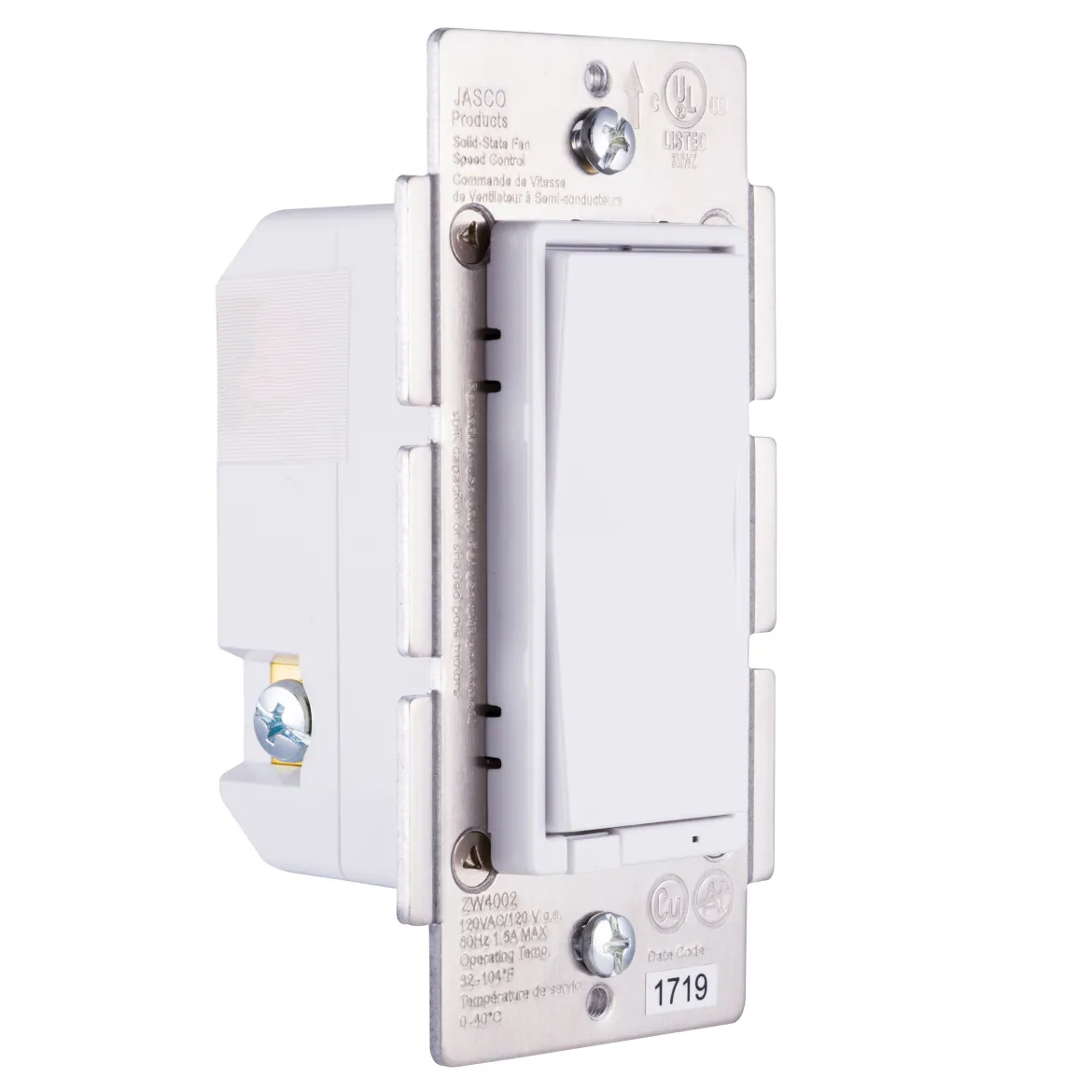 Jasco Z-Wave In-Wall Smart Fan Control, White