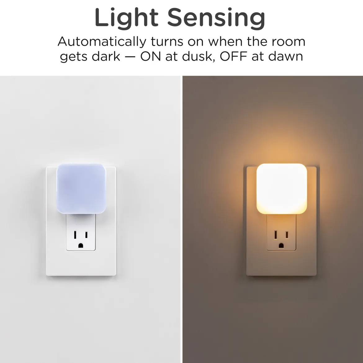 Lights by Night Adjustable LED Night Light, CCT, Dimmable, 2 Pack