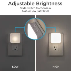 Lights by Night Adjustable LED Night Light, CCT, Dimmable, 2 Pack