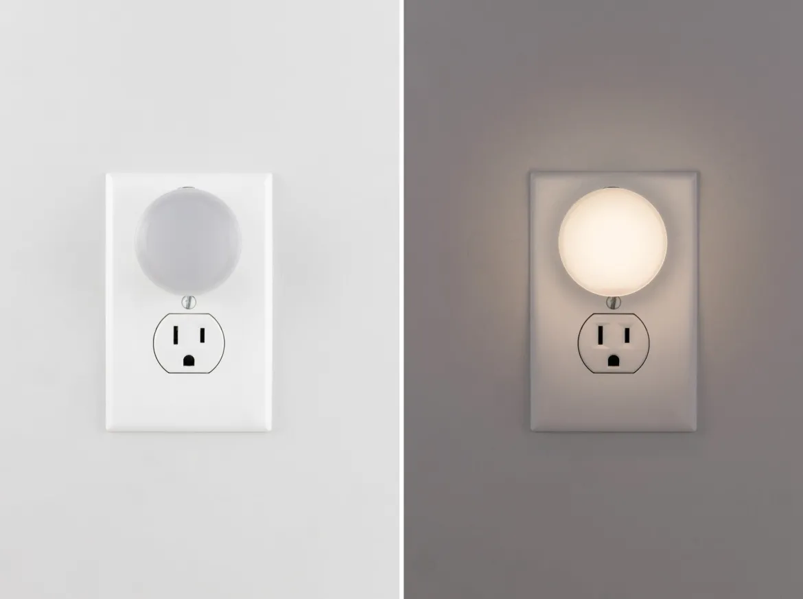 Lights By Night Color Changing GLO Dot Light Sensing LED Night Light, 4 Pack, White