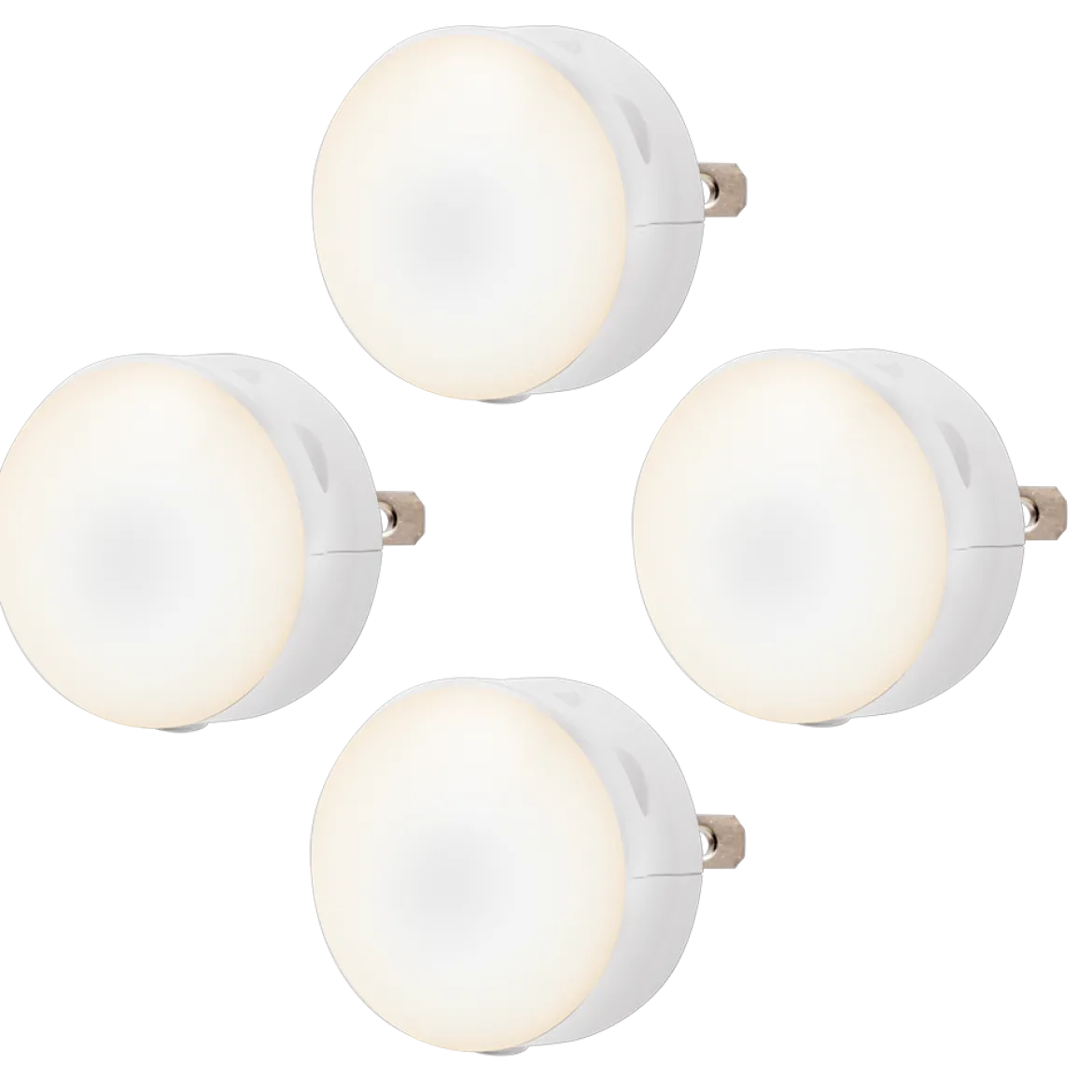 Lights By Night Color Changing GLO Dot Light Sensing LED Night Light, 4 Pack, White