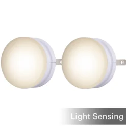 Lights by Night GLO Dot Light Sensing LED Night Light, White, 2 Pack