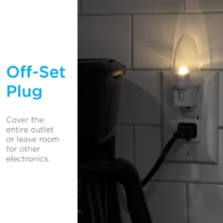 Lights By Night Manual On/Off LED Night Light, White