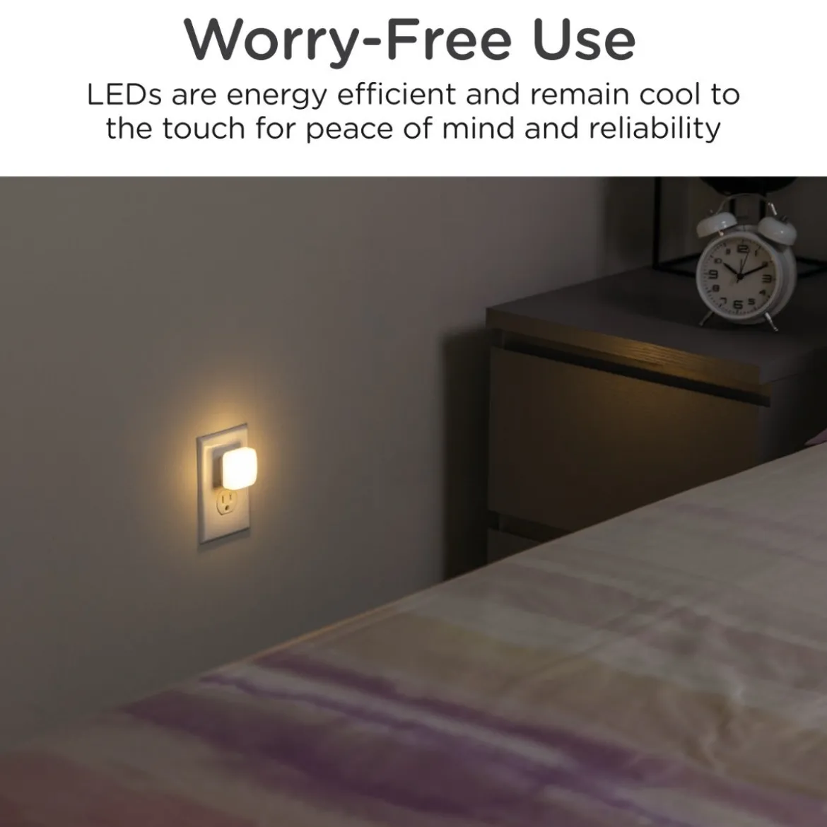Lights by Night Square GLO Dot LED Night Light, White