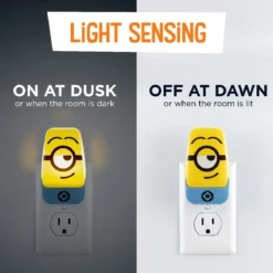 Minions Light Sensing LED Night Light, Yellow