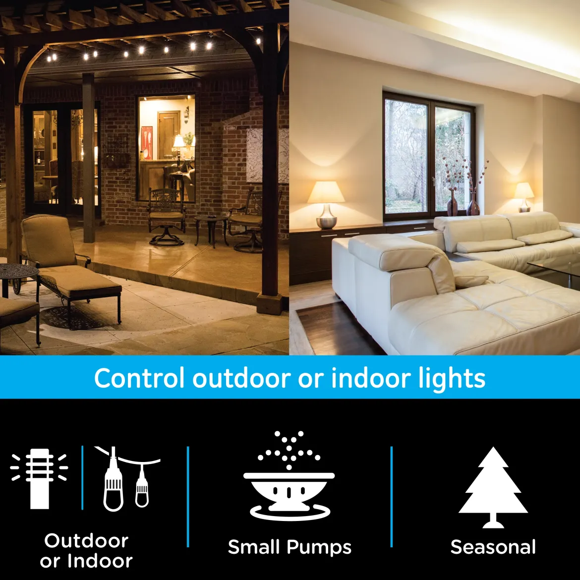 myTouchSmart Indoor/Outdoor Plug-In Simple Digital Timer, Black