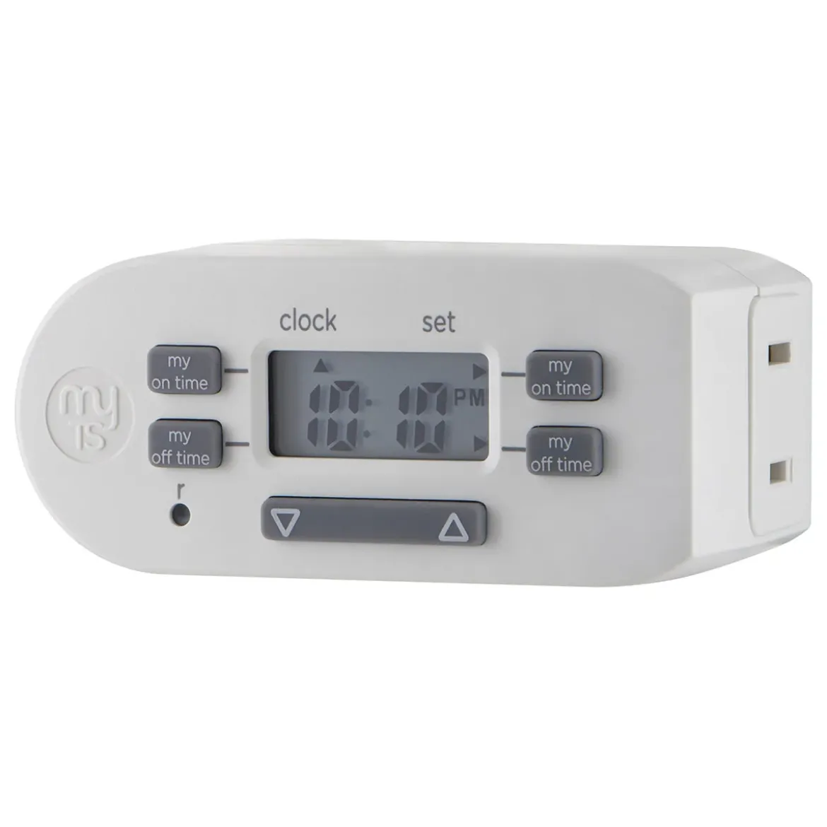 myTouchSmart Indoor Plug-In Simple Set Digital Bar Timer, White