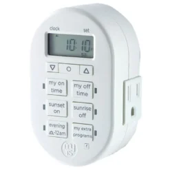 myTouchSmart Indoor Plug-In SunSmart Digital Timer, White