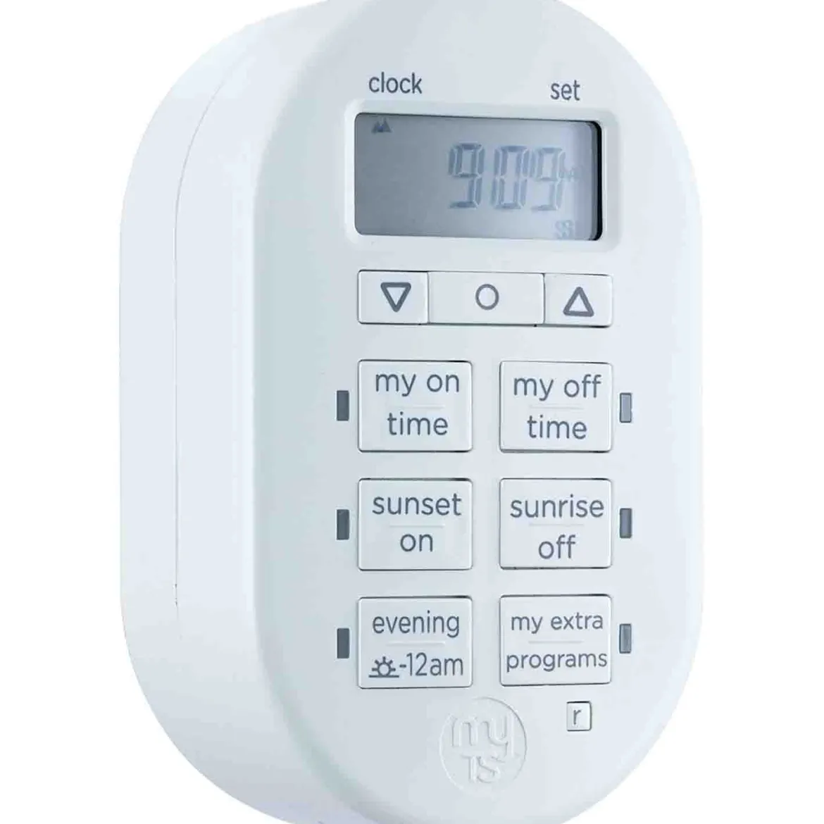 myTouchSmart Indoor Plug-In SunSmart Digital Timer, White