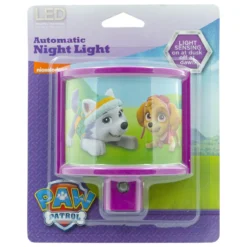 Nickelodeon Paw Patrol Wrap Shade Light Sensing LED Night Light, Purple
