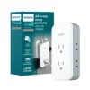 Philips All-in-One Surge Tap with USB, 2 Grounded & 4 Polarized Outlets, 1 USB-C & 1 USB-A Port, 490 Joules, White/Gray