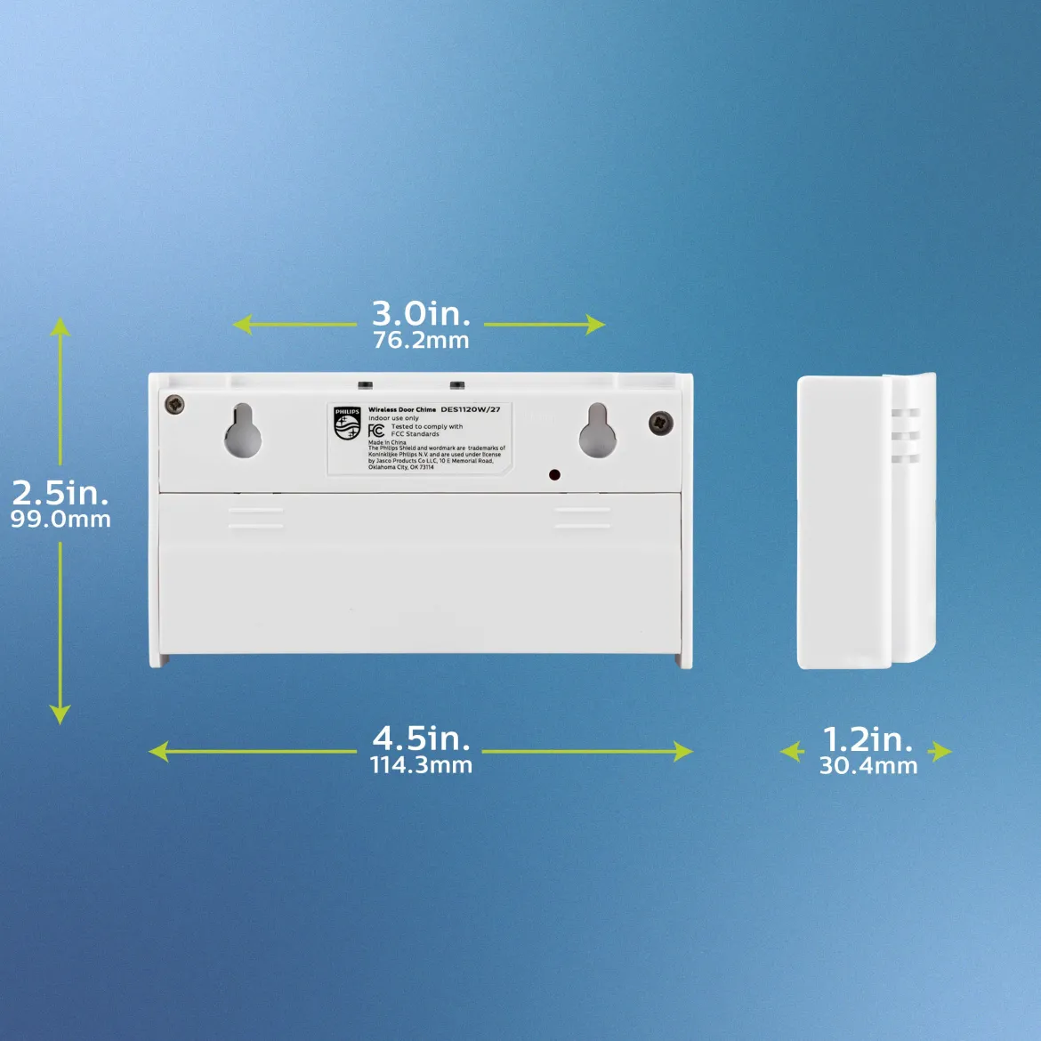 Philips Battery-Operated 2-Melody Doorbell Kit, White