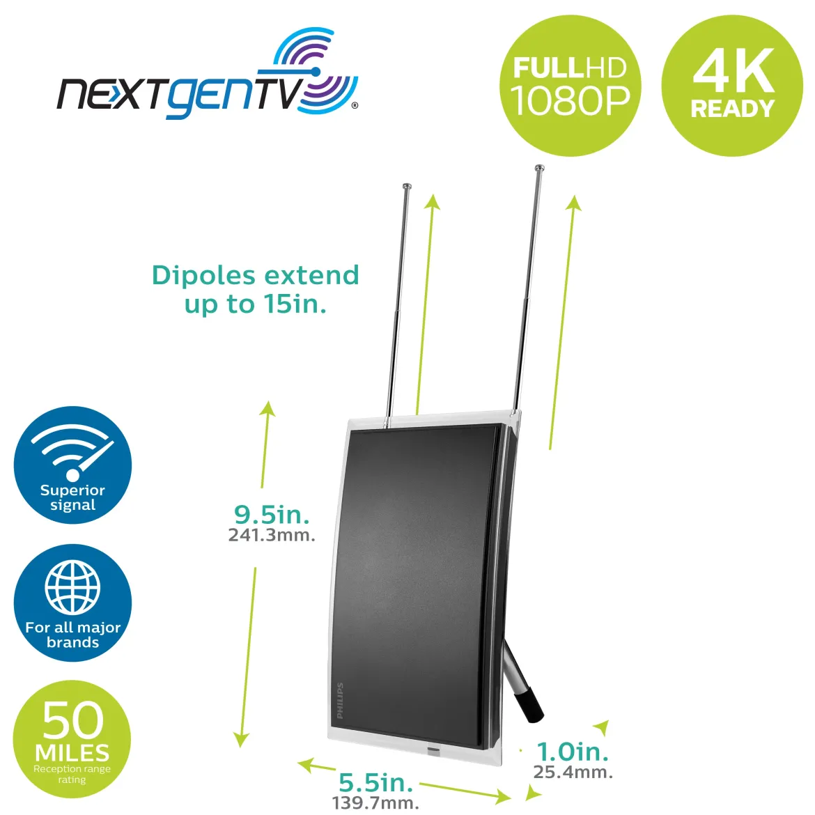 Philips Crystal HD Amplified Antenna