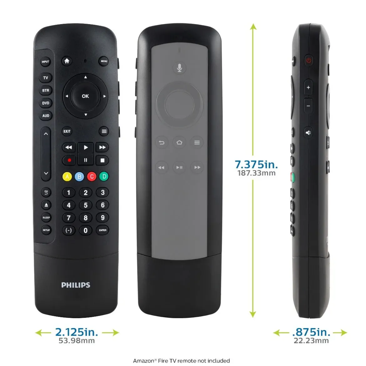 Philips 4-Device Universal Companion Remote for Fire TV, Black