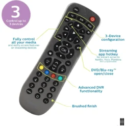 Philips 3-Device Universal Remote, Brushed Graphite